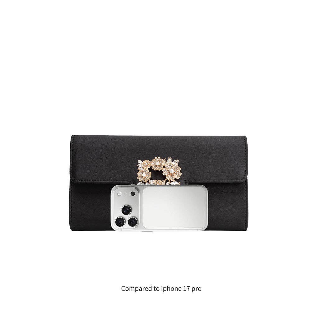 Elodie Red Satin Crossbody Bag
