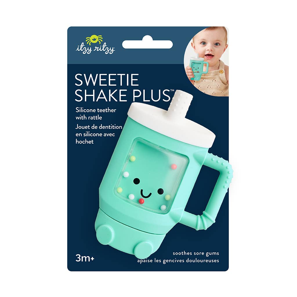 Sweetie Shake Plus™ - Teething + Rattle Toy - Tumbler, Croissant, or Sushi