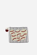 Baseballs Beaded Coin Pouch