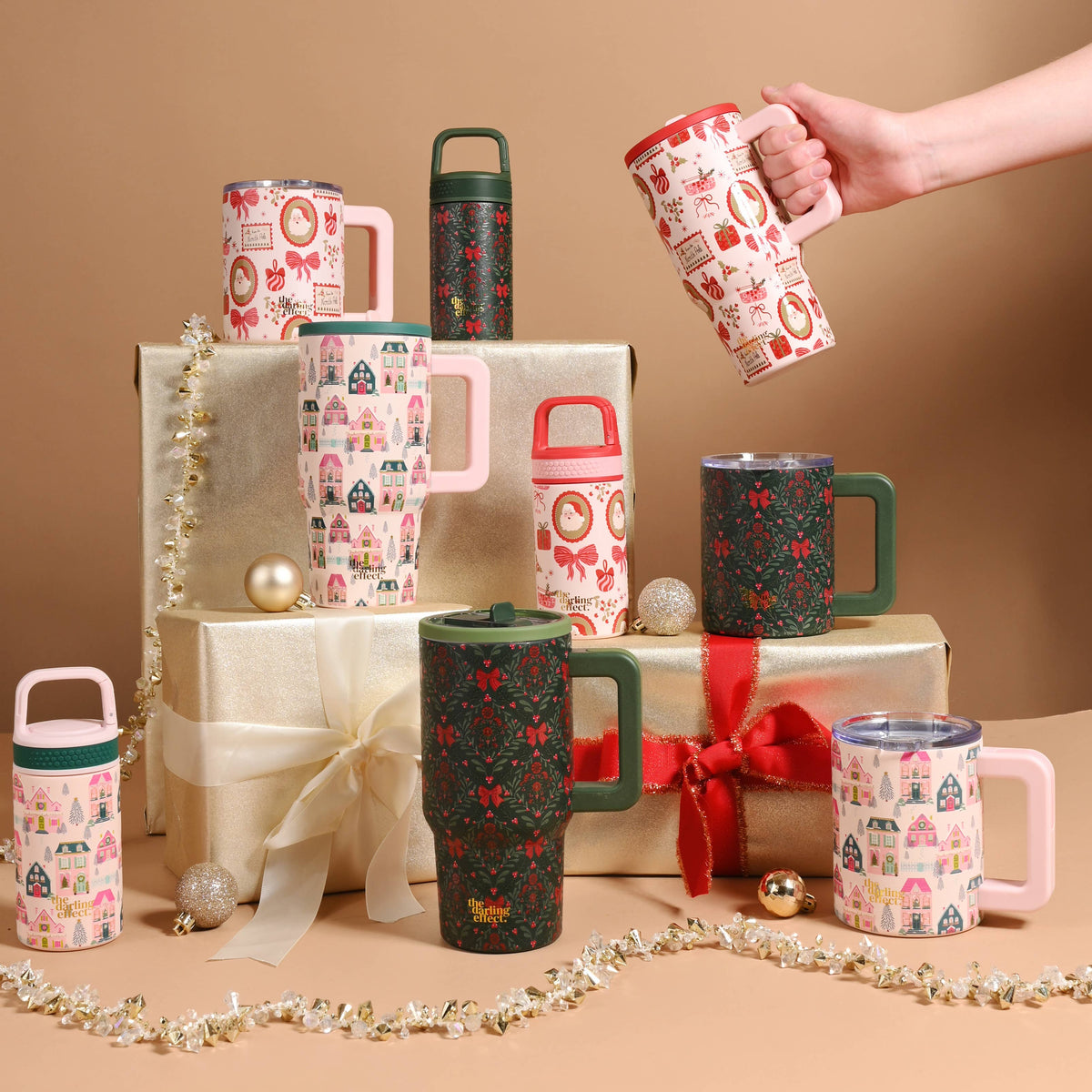 20 oz Lifestyle Flip Straw Tumbler-Mistletoe Magic