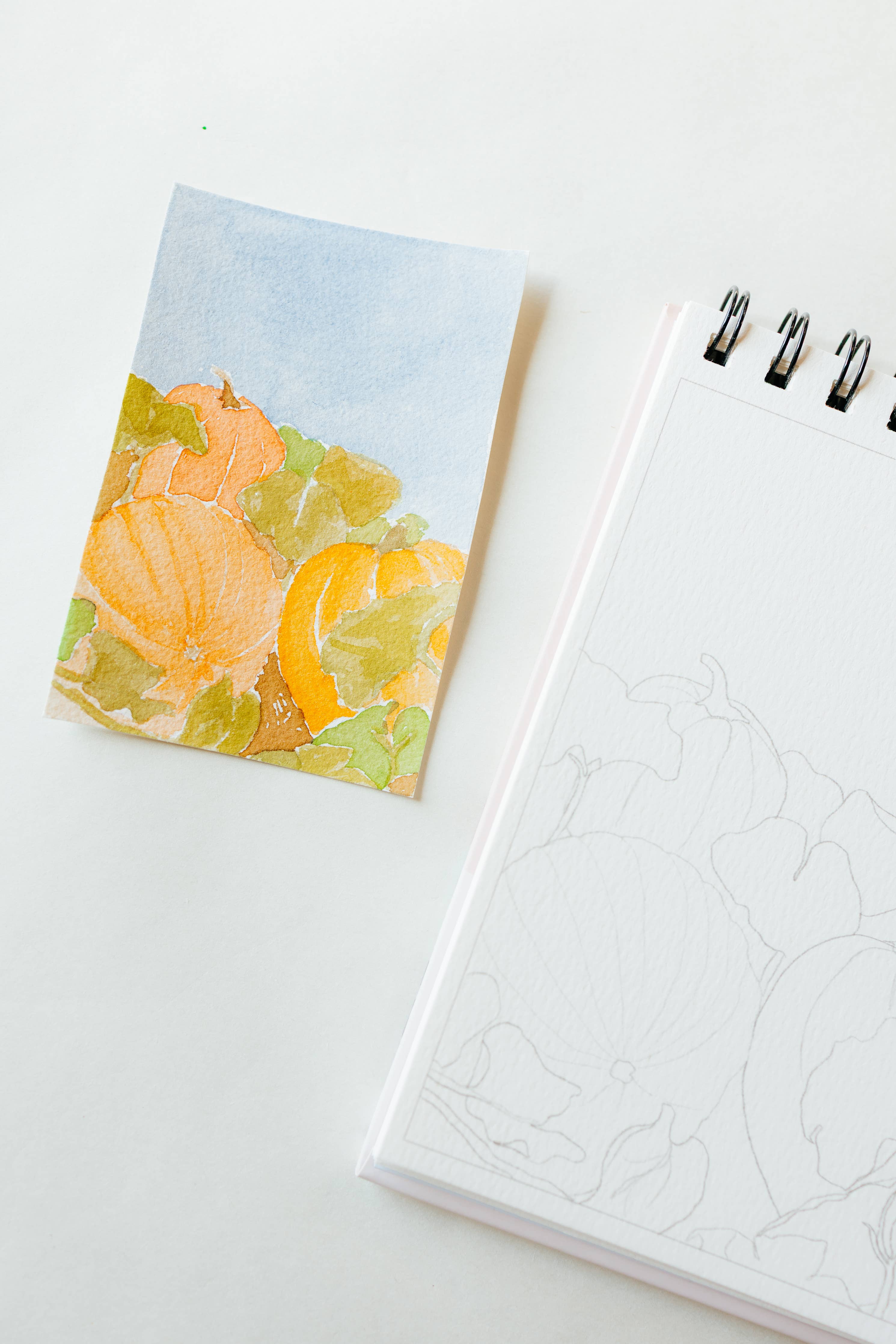 A little bit of autumn - mini watercoloring book