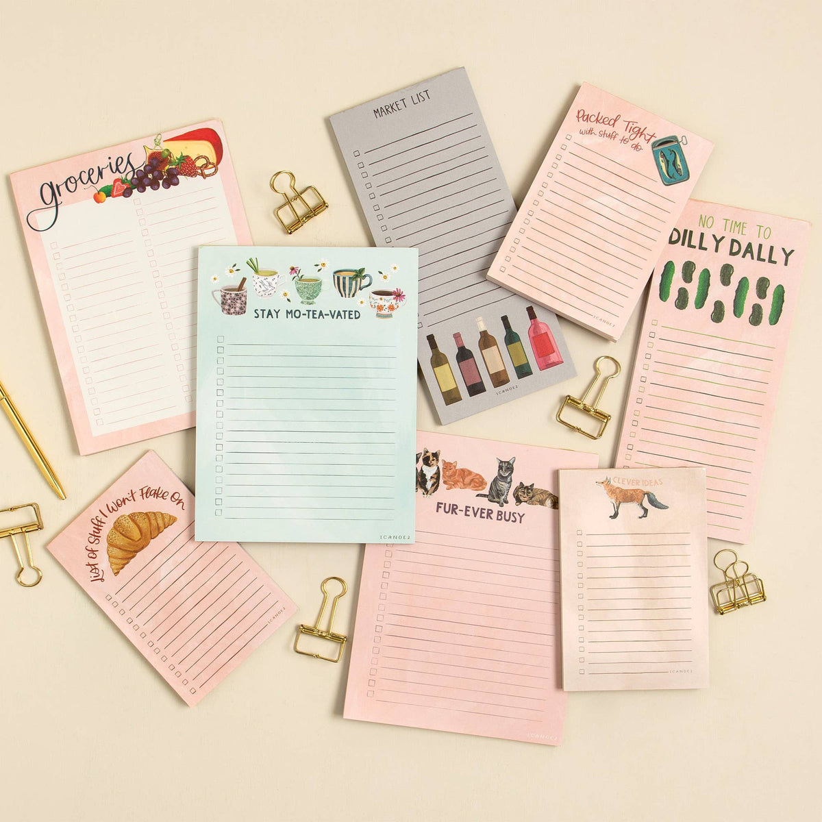 Stay Motivated Teacups 6x8 Lined Notepad