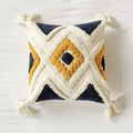 Amalfi Coast - Diamond Tufted Cotton Slub Square Pillow