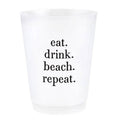 Eat. Drink. Beach. Repeat. Frost Cups