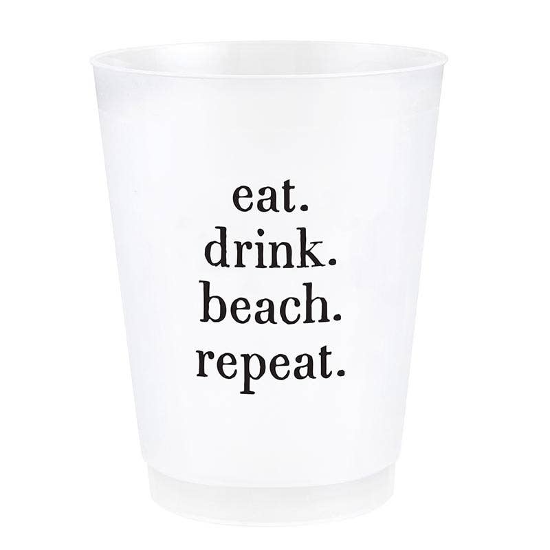 Eat. Drink. Beach. Repeat. Frost Cups