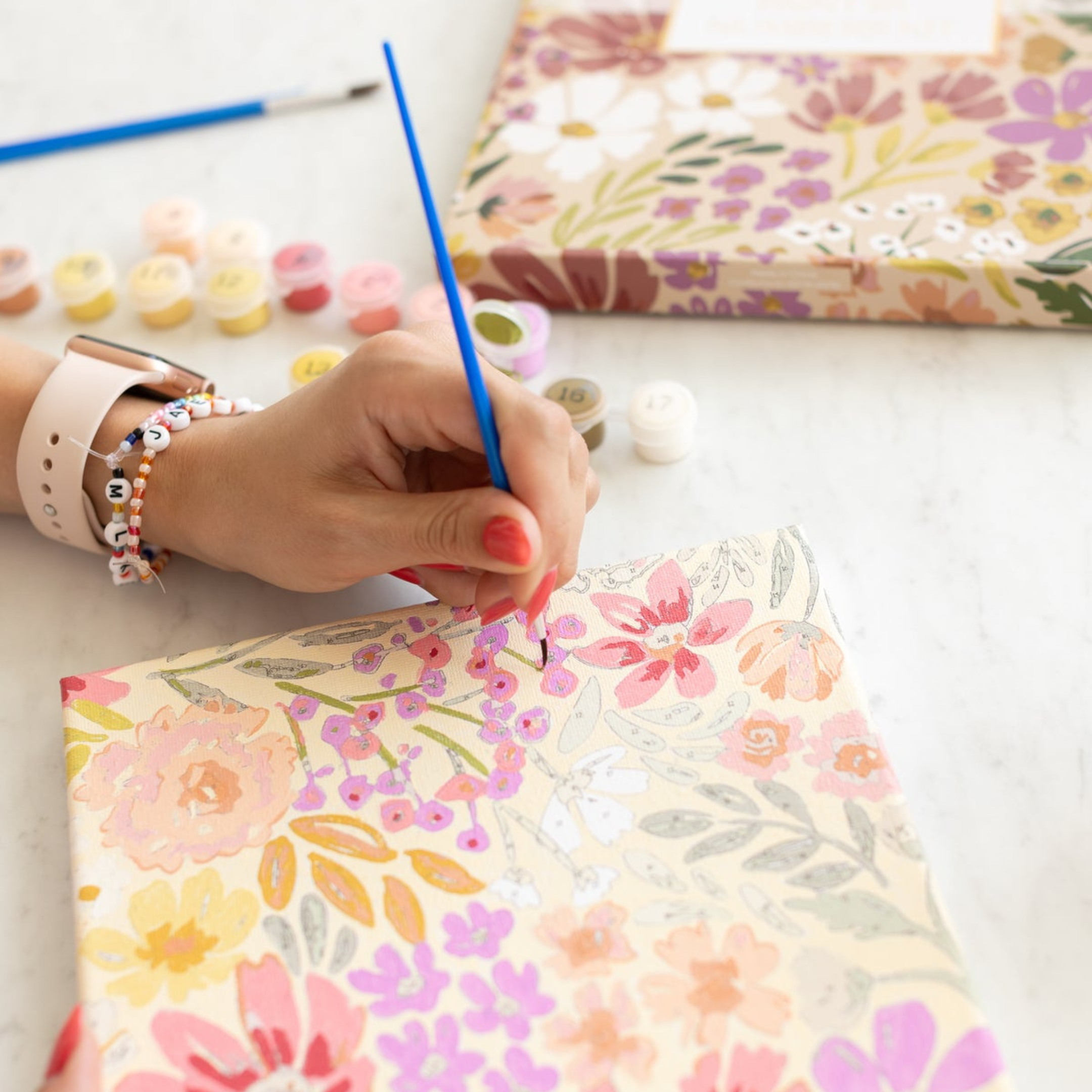Floral Paint By Number Kit
