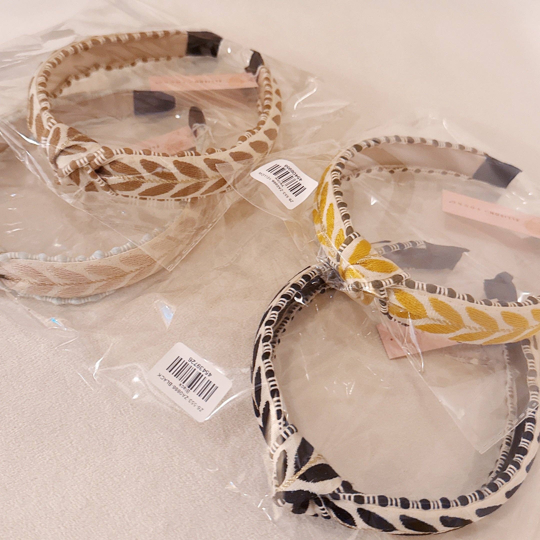 Southern French Slim Headband - Black, Brown, Yellow, or Pink