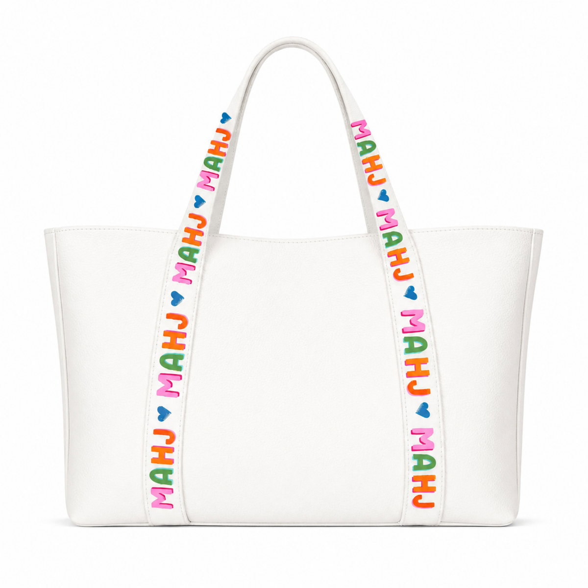 Mahjong Tote Bag Mahjong Tile Bag Leather | White