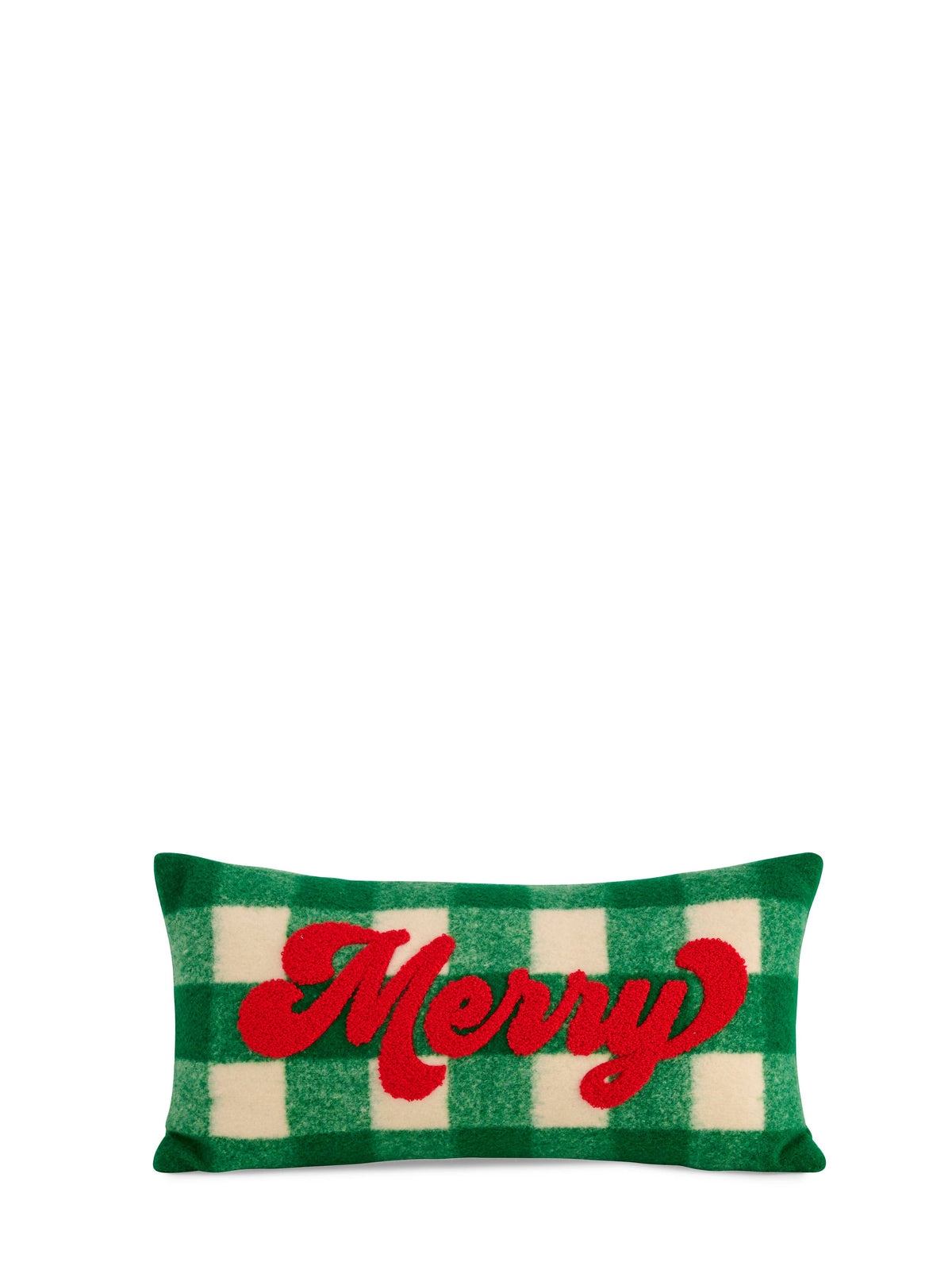 Merry Plaid Pillow - Green