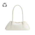 Dakota White Recycled Vegan Leather Shoulder Bag