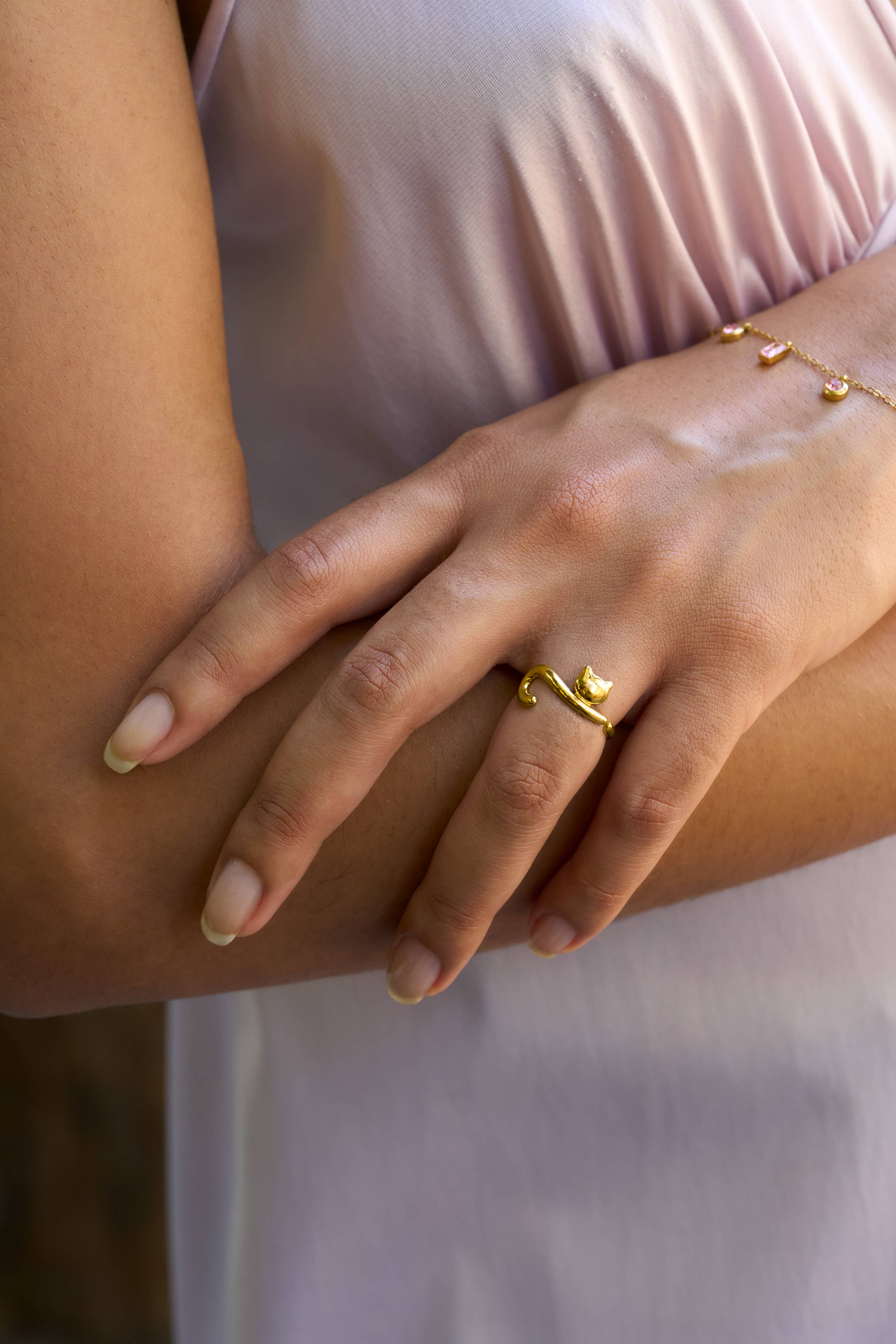 Cat Tails Ring - 18K Gold Plated