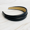 Classy Vegan Leather Headband - Black, White or Ivory