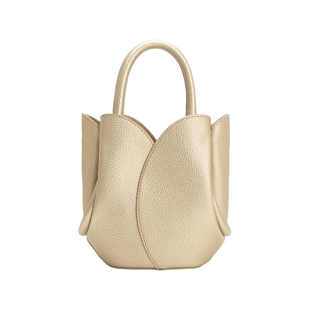Tulip Mini Metallic Gold Vegan Bag