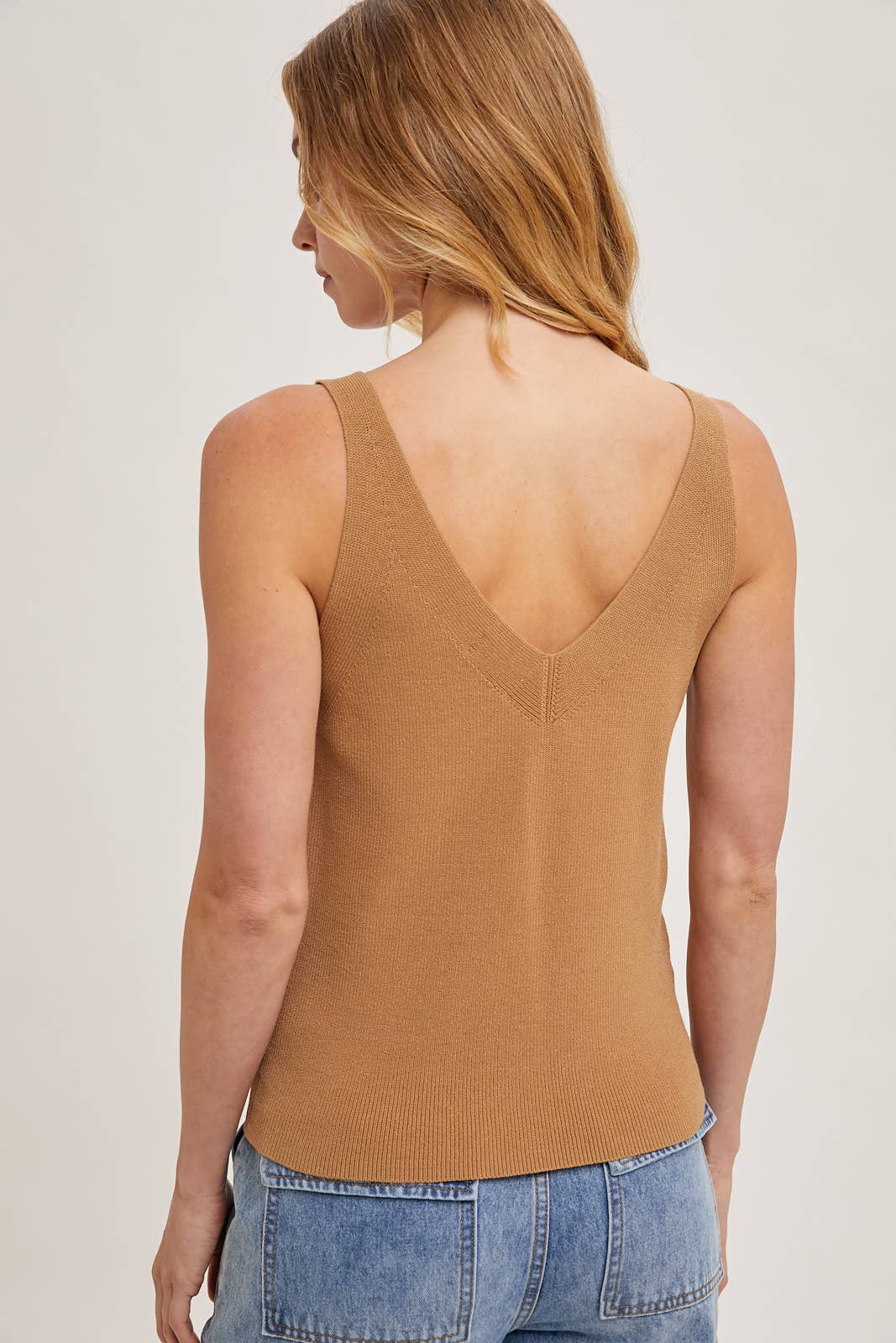 V Neck Essential Knit Tank