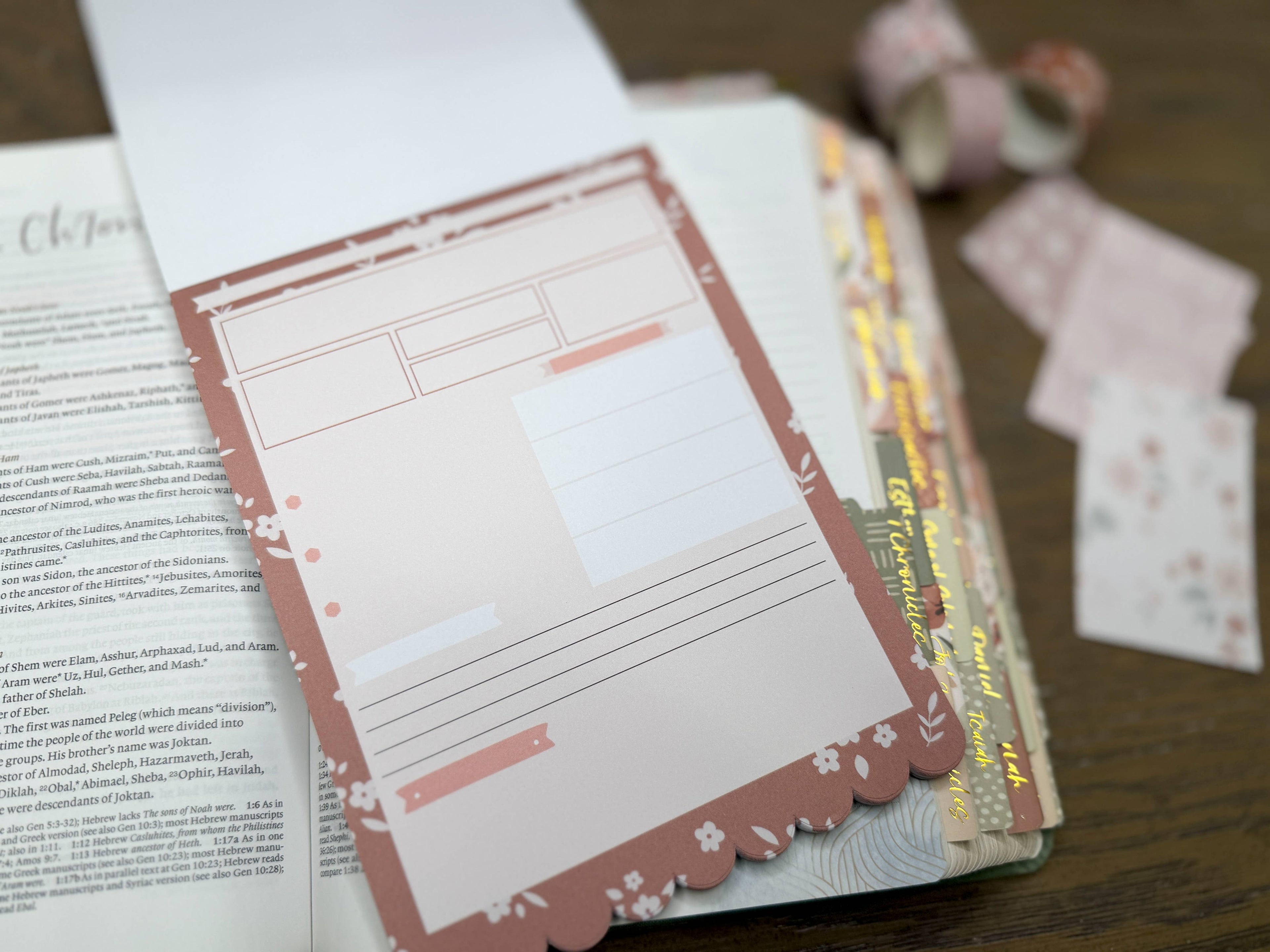 Christian Bible Journaling Tip-In Notepad For Women