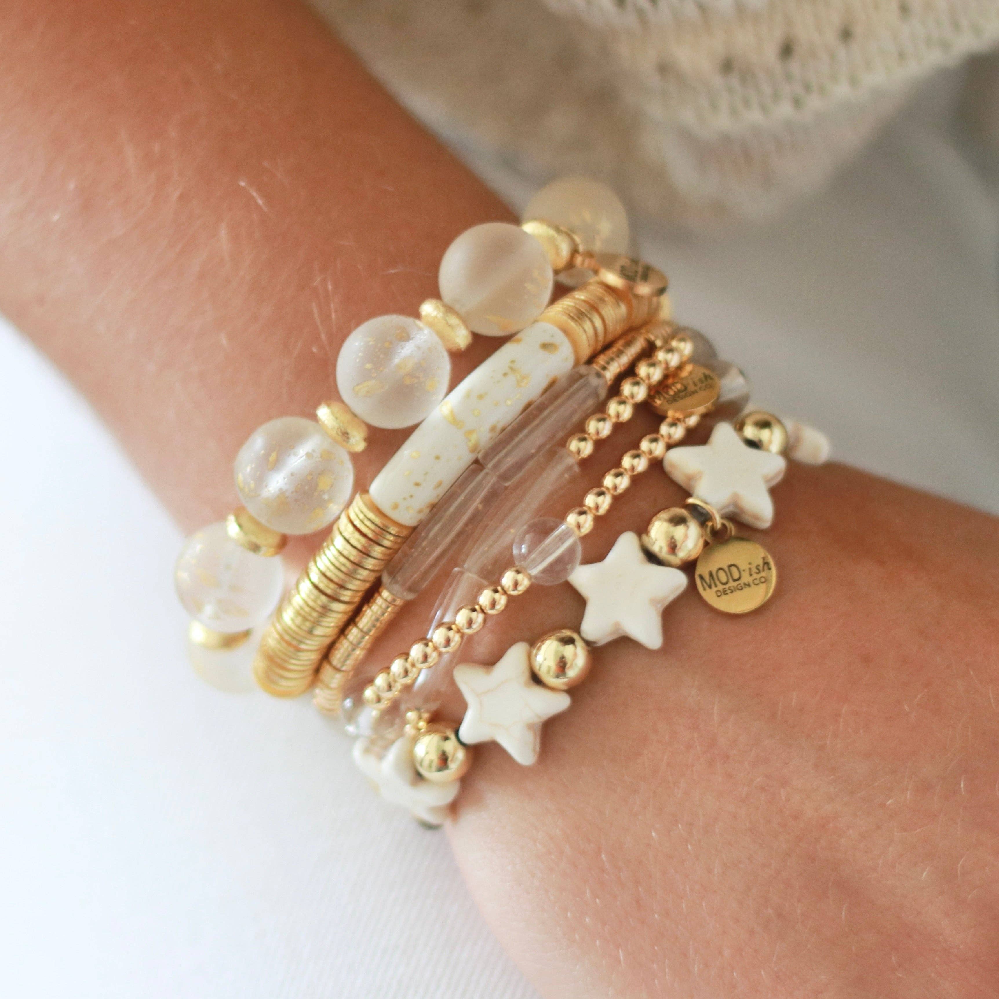 Howlite Star Bracelet - Ivory
