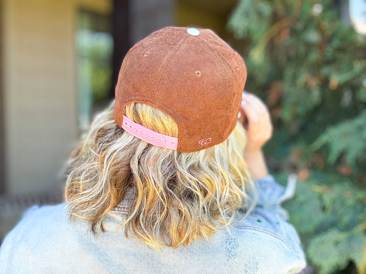 Embroidered Baseball Cap - "Grateful" - Chocolate Brown