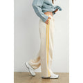 Striped Wide-Leg Drawstring Track Pants