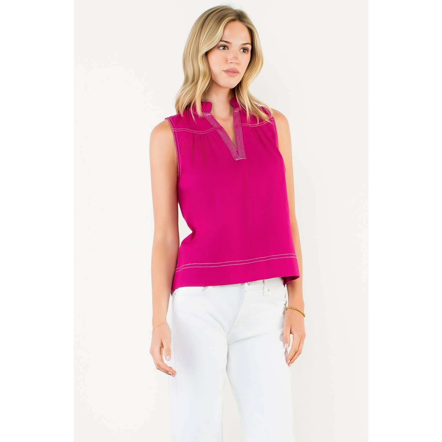 Sleeveless V-Neck Top