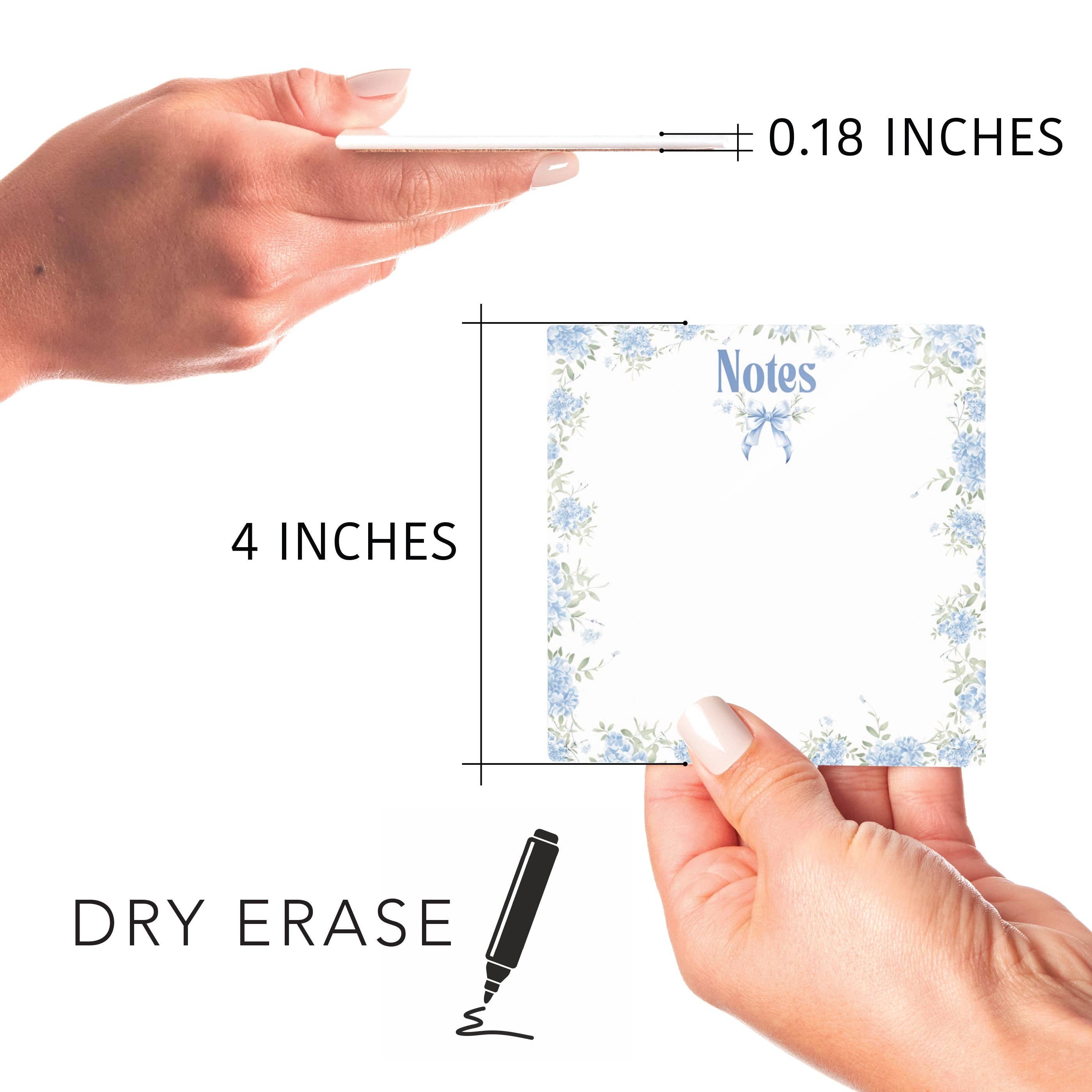 Chinoiserie Notes Dry Erase Glass Tile