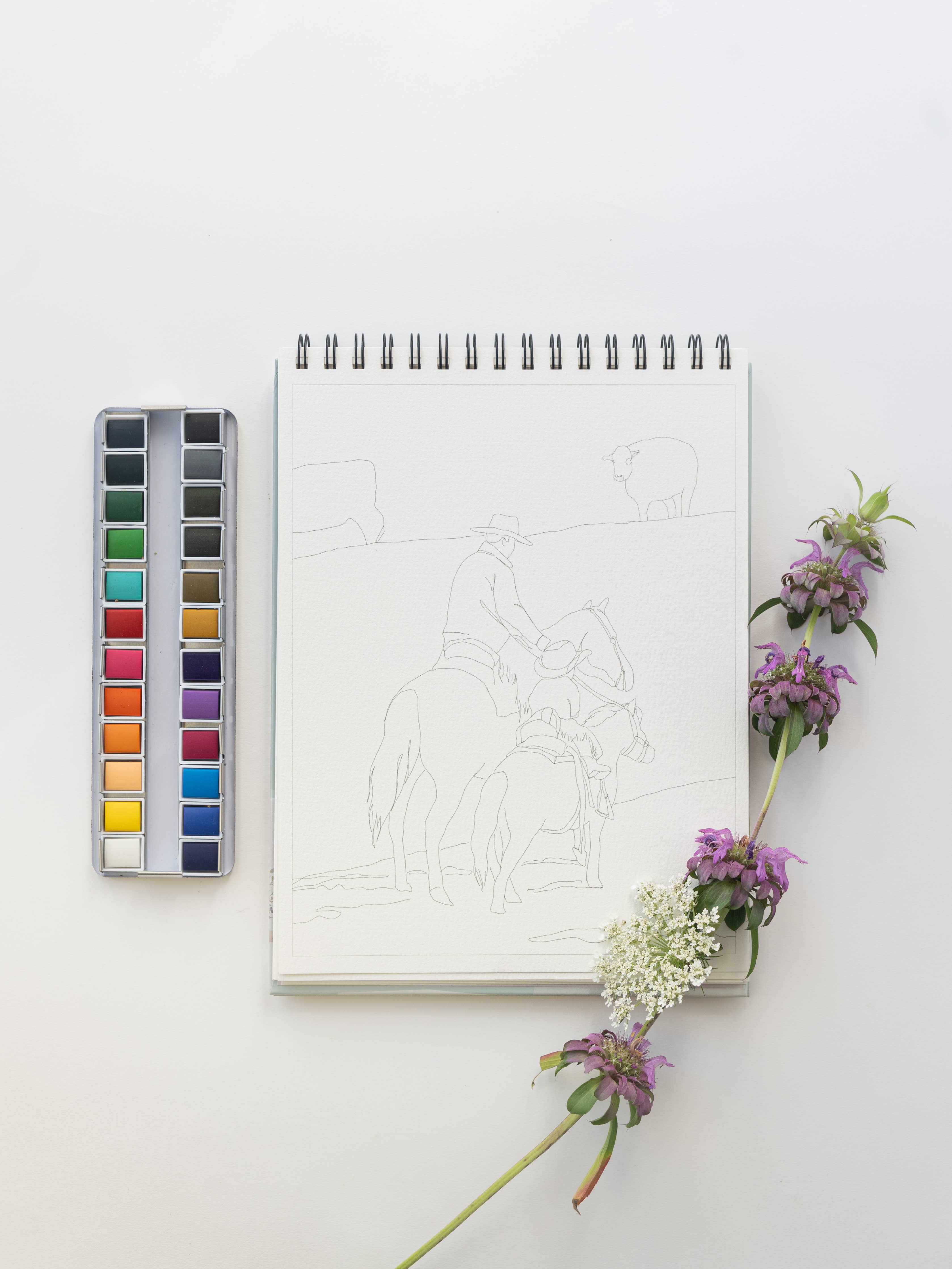 Country Life Watercoloring Book