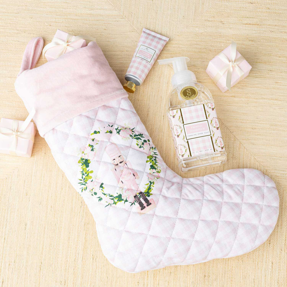 Sugarplum Gingham Quilted Christmas Stocking