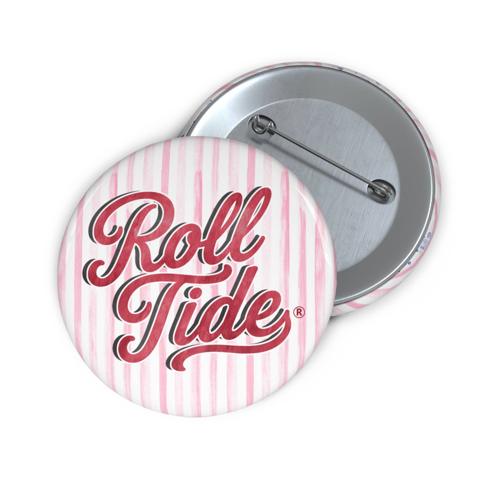 University of Alabama Striped "Roll Tide" Game Day Button