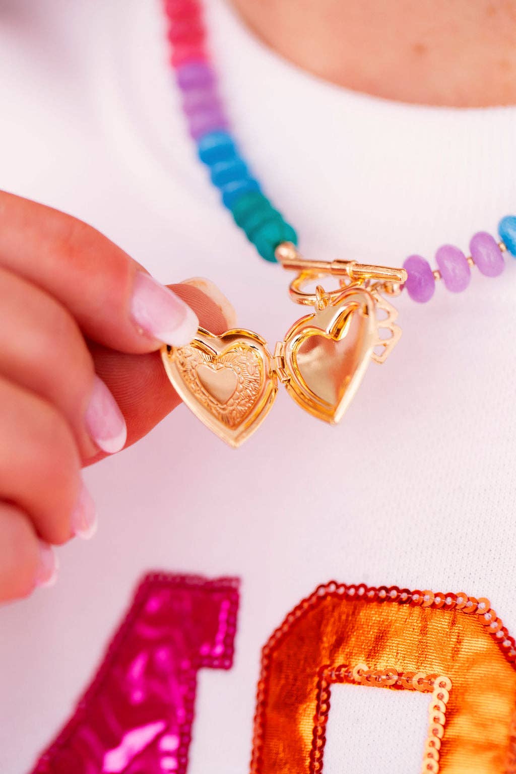 Rainbow Locket Necklace