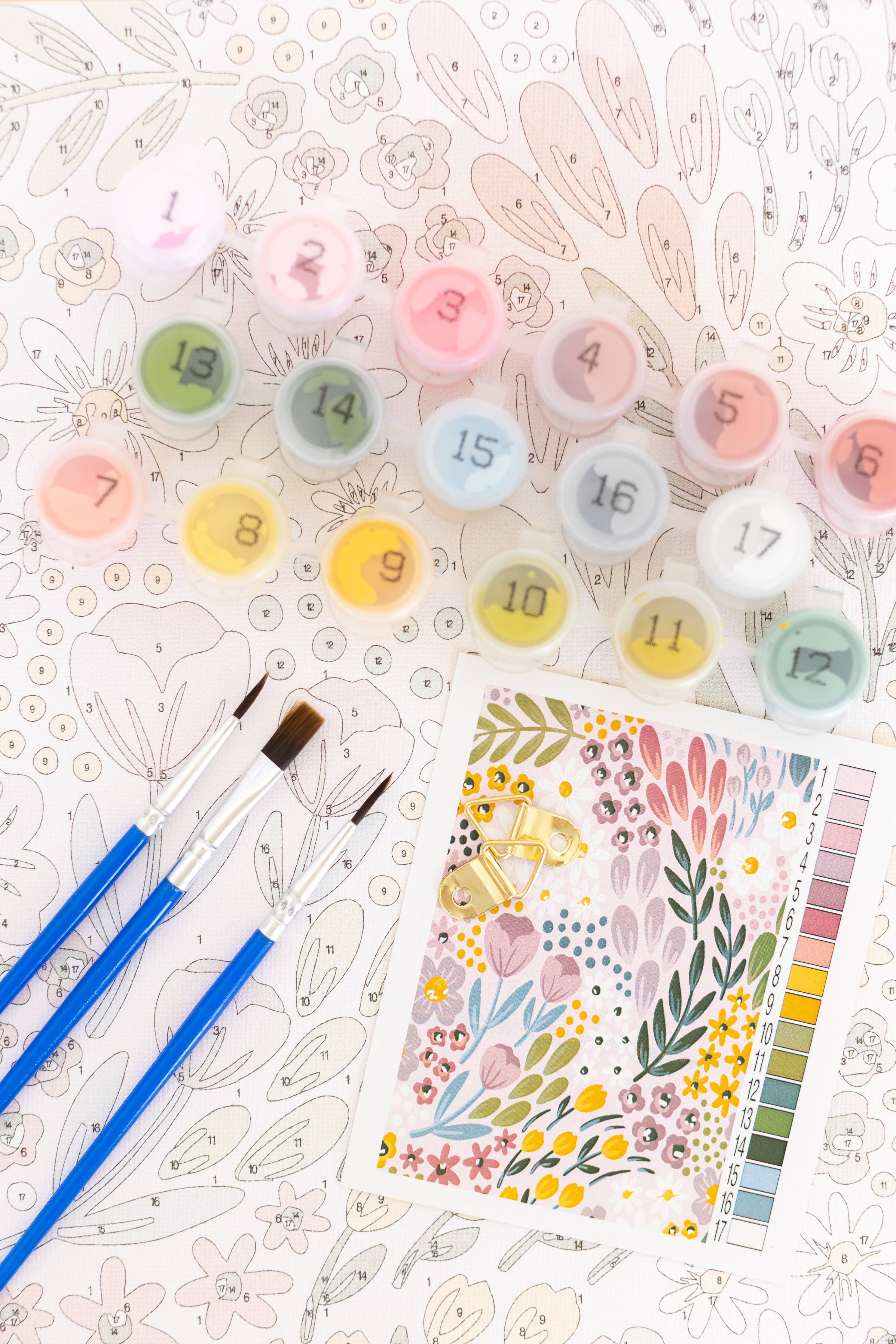 Floral Paint By Number Kit