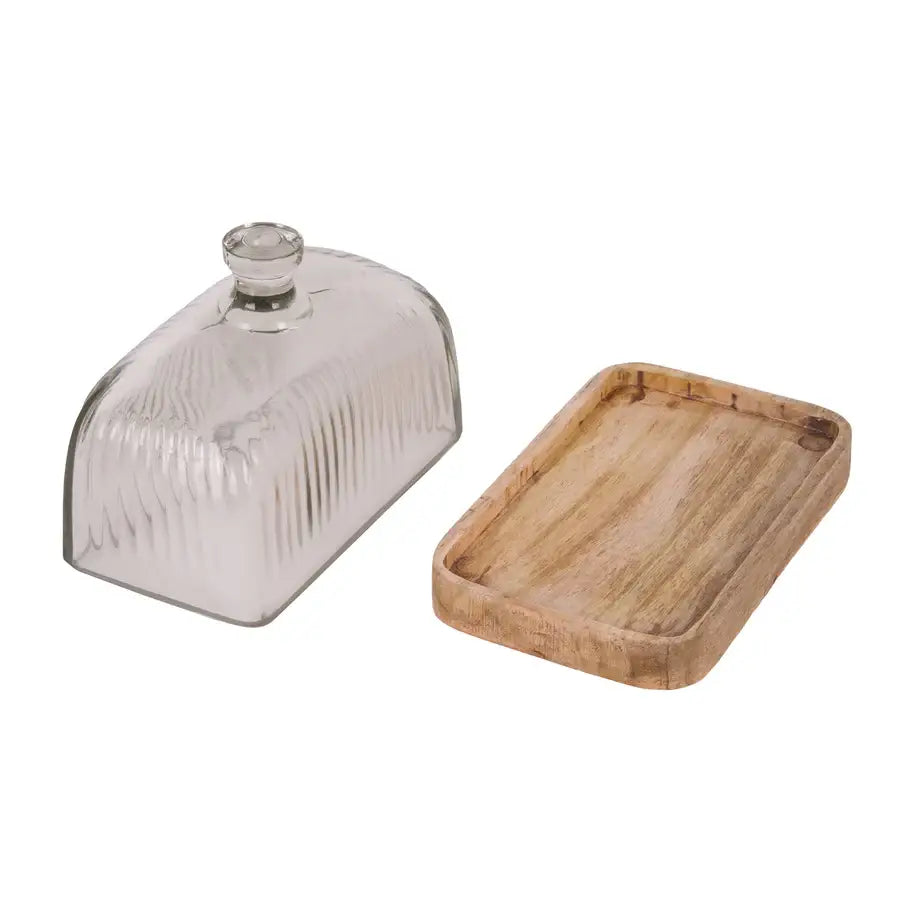 Lana Butter Dish Wood With Top