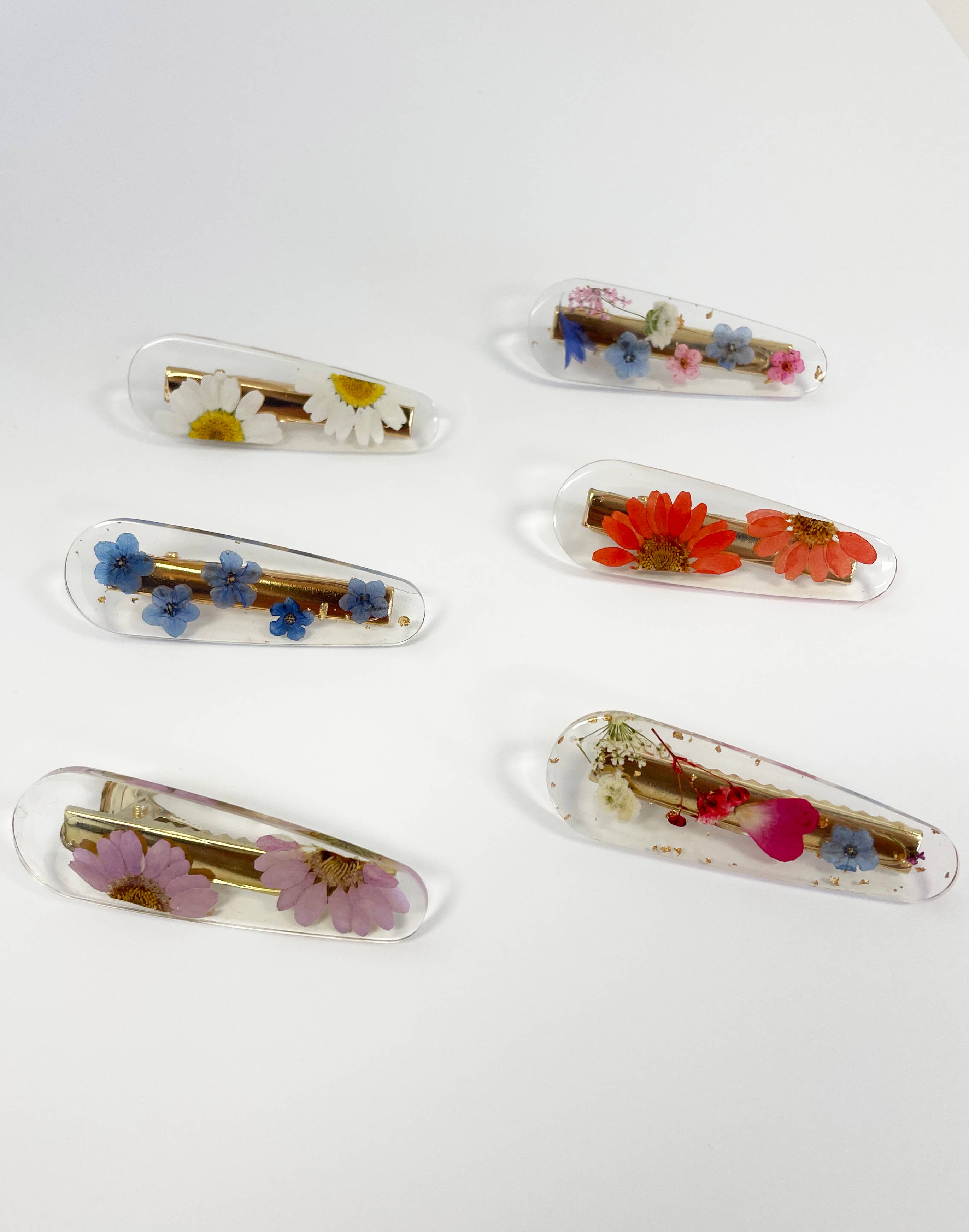 Flower Hair Clip - Real Pressed Flowers