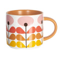 Pink Mid Century Modern Flower Stackable Matte Coffee Mug