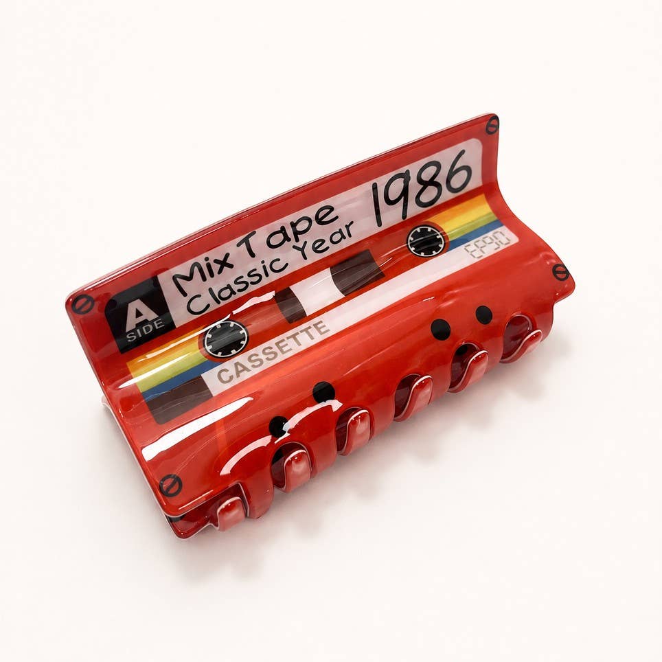 Retro Cassette Tape Mix Tape Hair Claw Clip