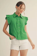 Jodifl Green Button Up Shirt