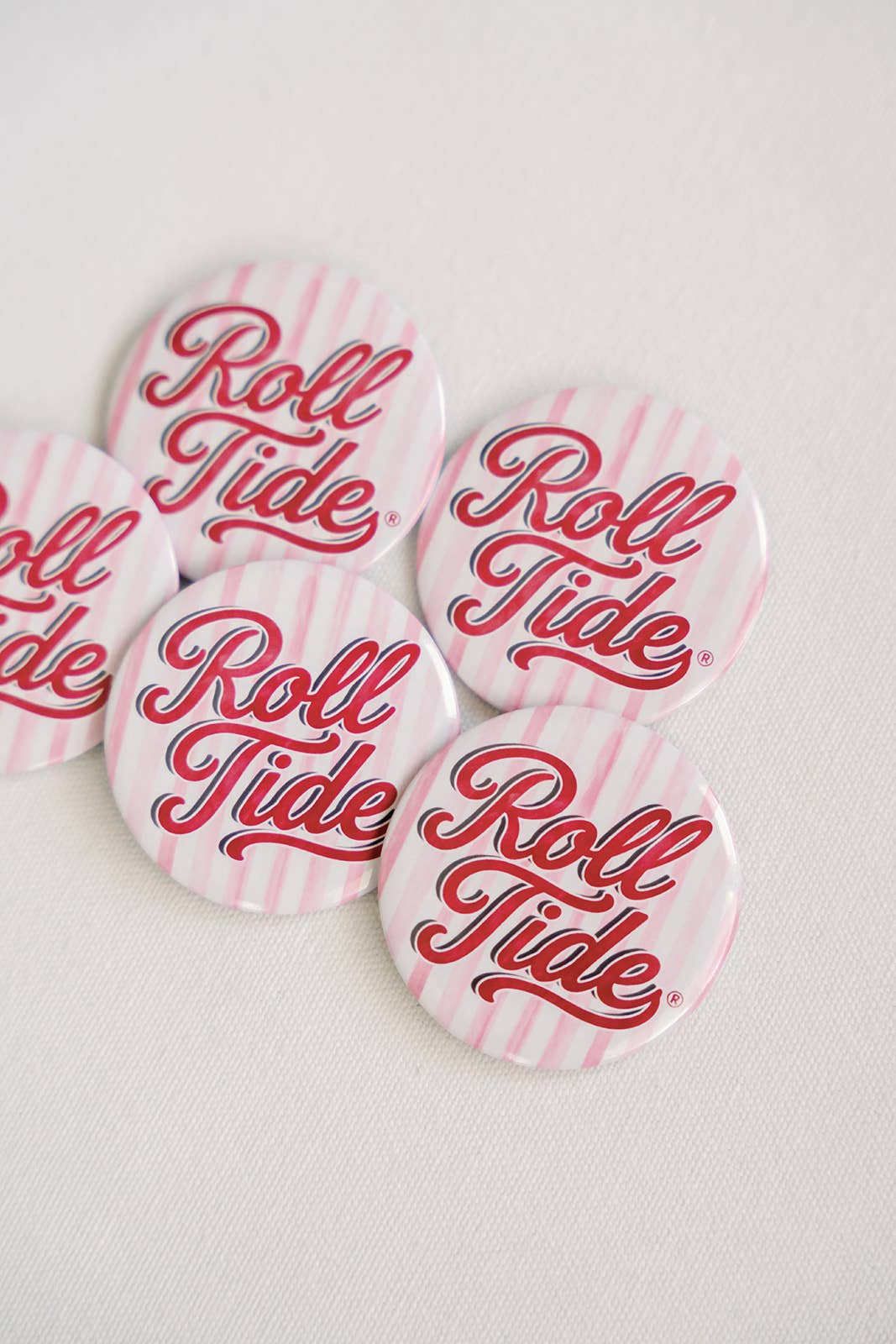 University of Alabama Striped "Roll Tide" Game Day Button