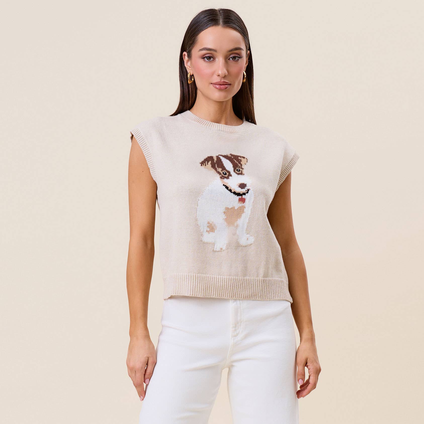 Sleeveless dog sweater