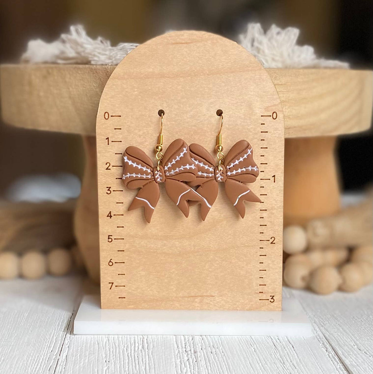 Sports Bow Earrings