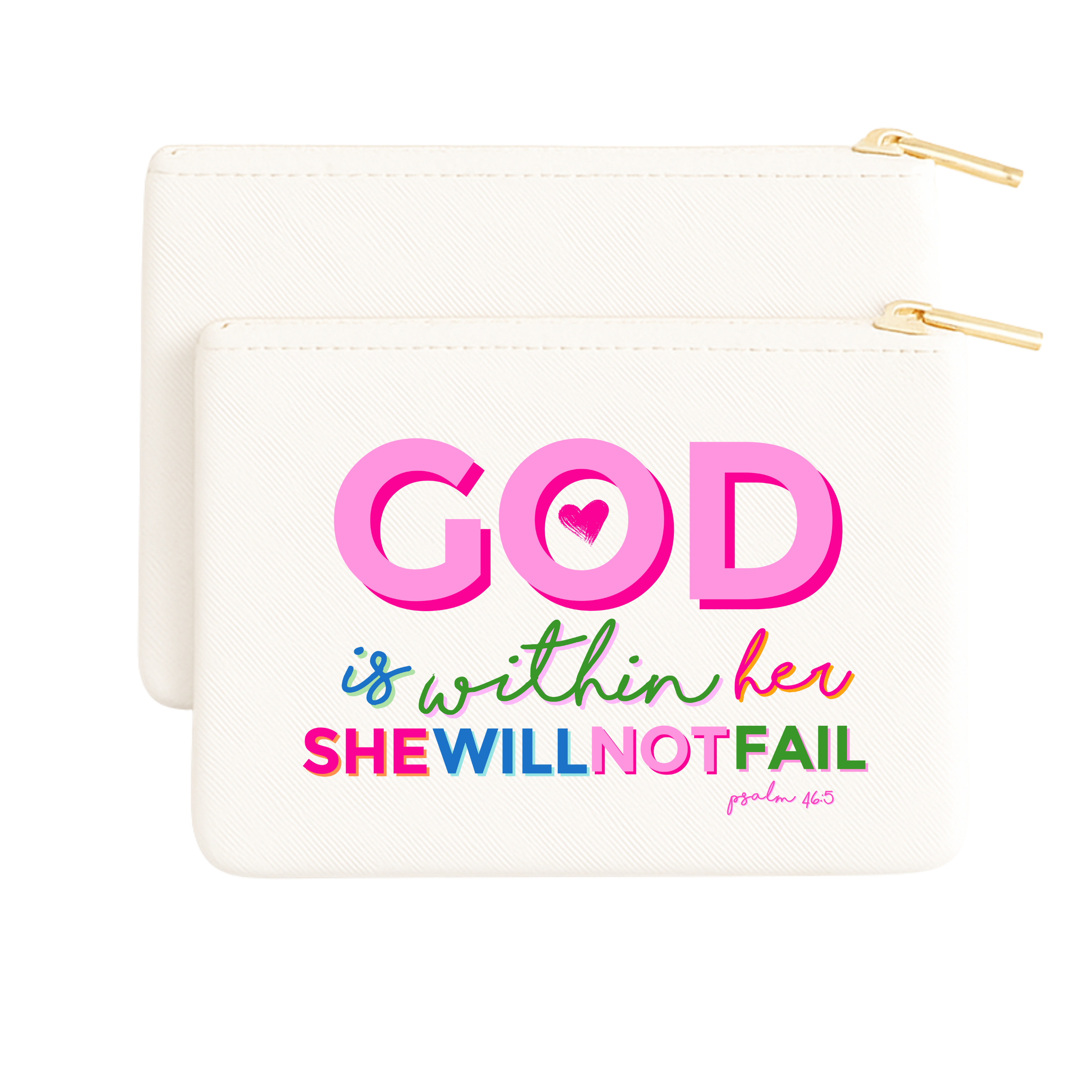 God Is Within Her Colorful Canvas Bag