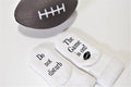 Do Not Disturb The Game is on Football Baby Socks | Sports