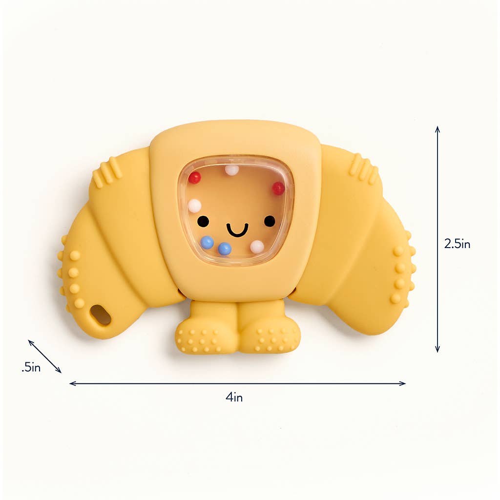 Sweetie Shake Plus™ - Teething + Rattle Toy - Tumbler, Croissant, or Sushi