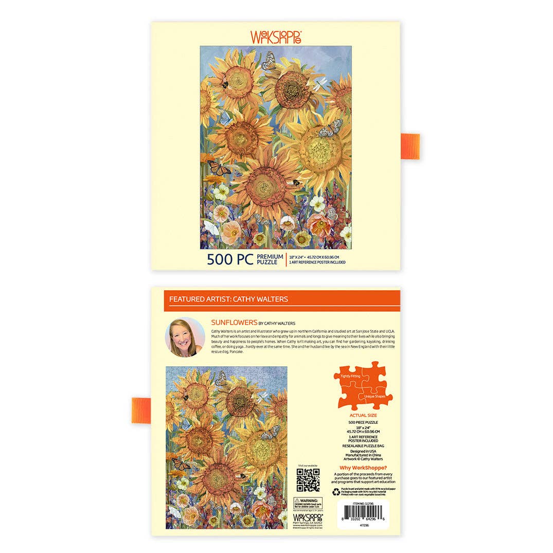 Sunflowers 500 Piece Puzzle Gift for Nature Lover