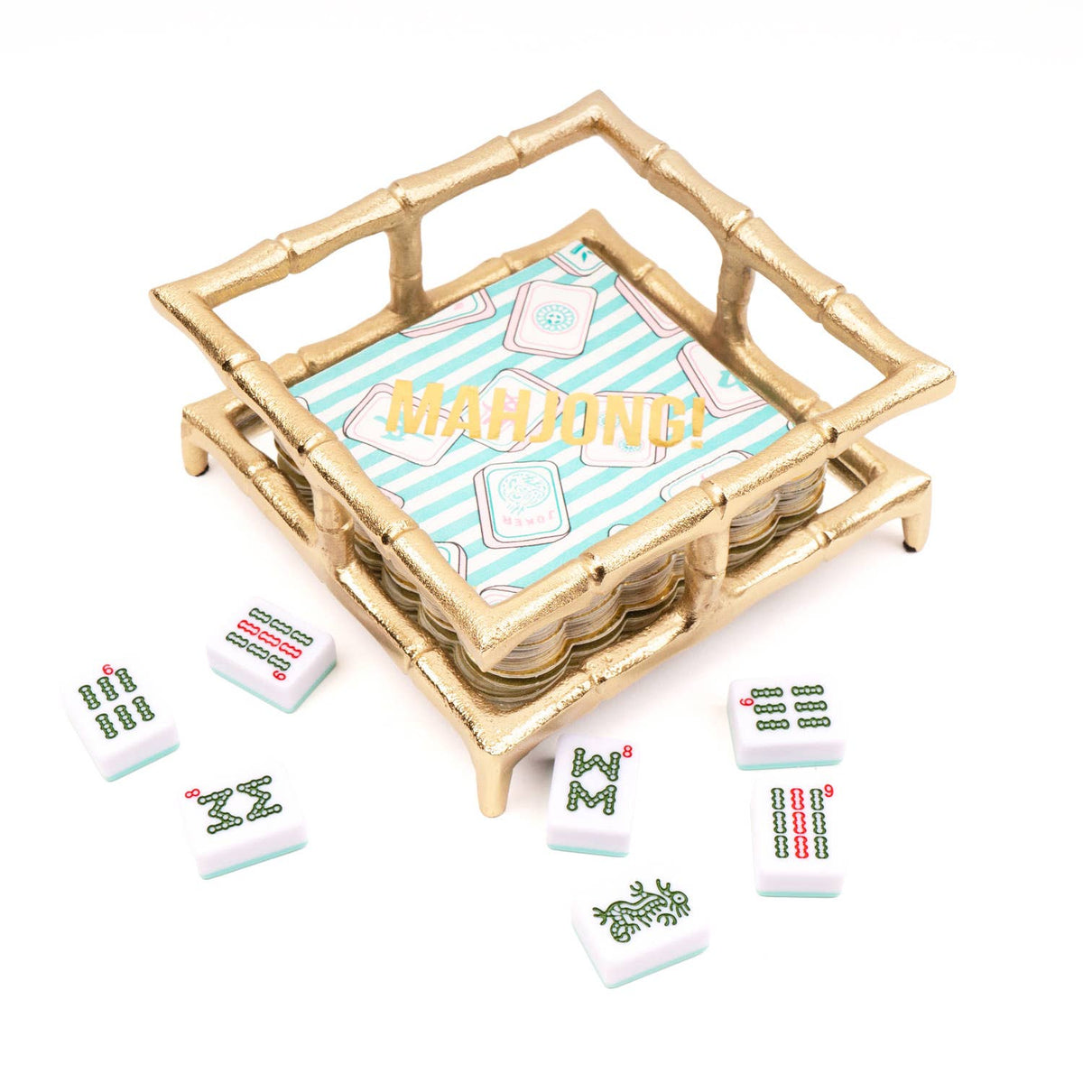 Mahjong Stripe Disposable Beverage Napkins, 16ct