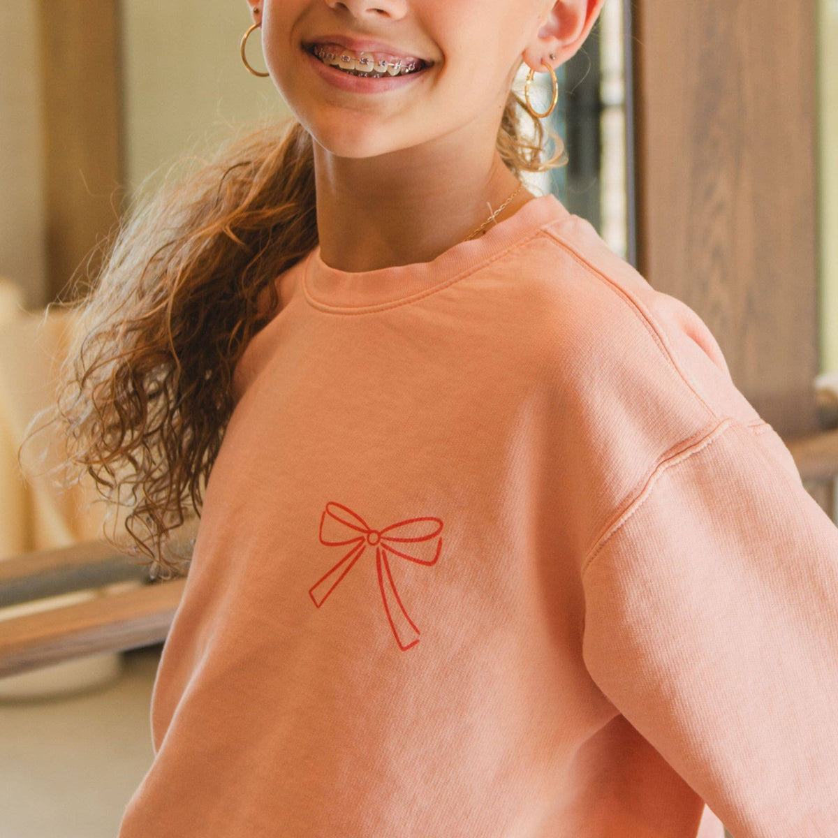 Meet Me At The Studio Dance Sweatshirt - Peachy