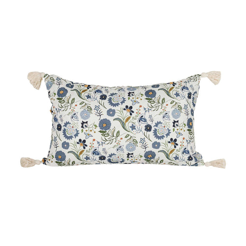 14x22 Marguerite Floral Suzani Pillow Blue