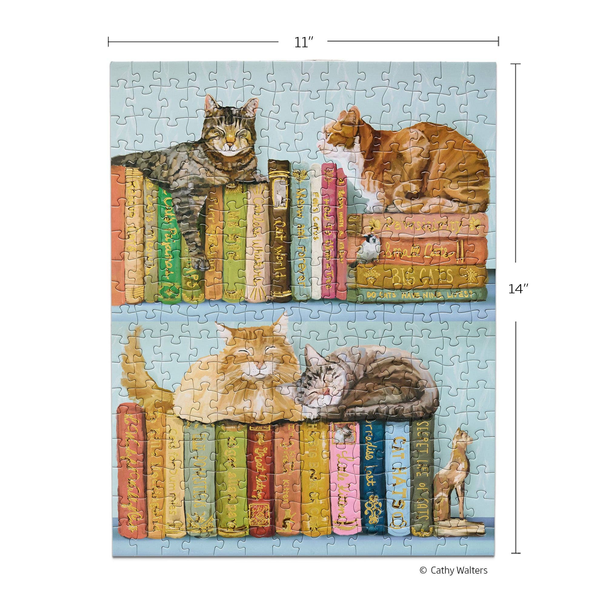 Cats On Books 250 Piece Puzzle Set Cat Lover Gift