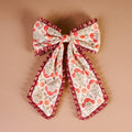 Fancy Frills Hair Bow-Everbloom Dusty Rose