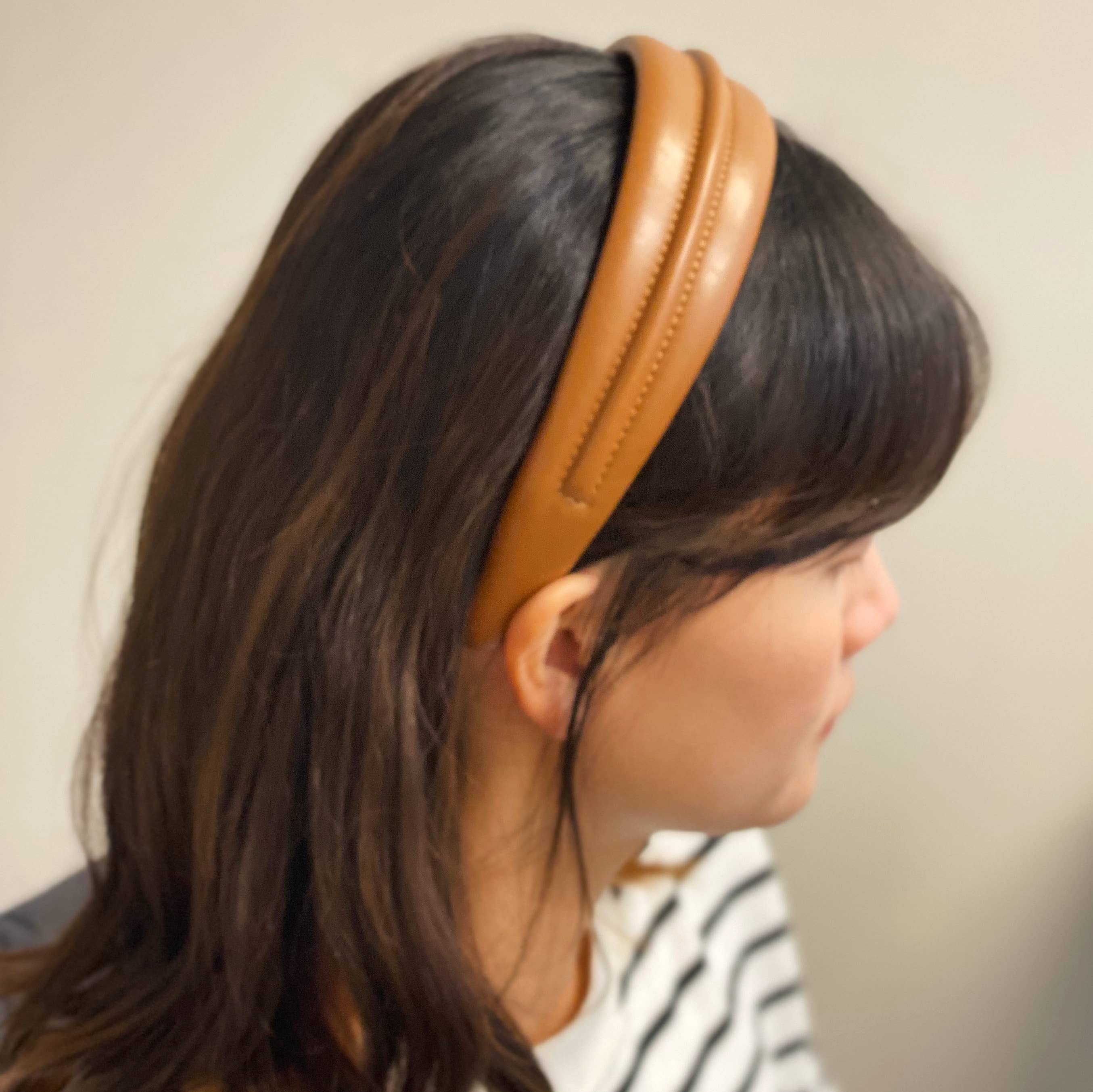 Classy Vegan Leather Headband - Black, White or Ivory