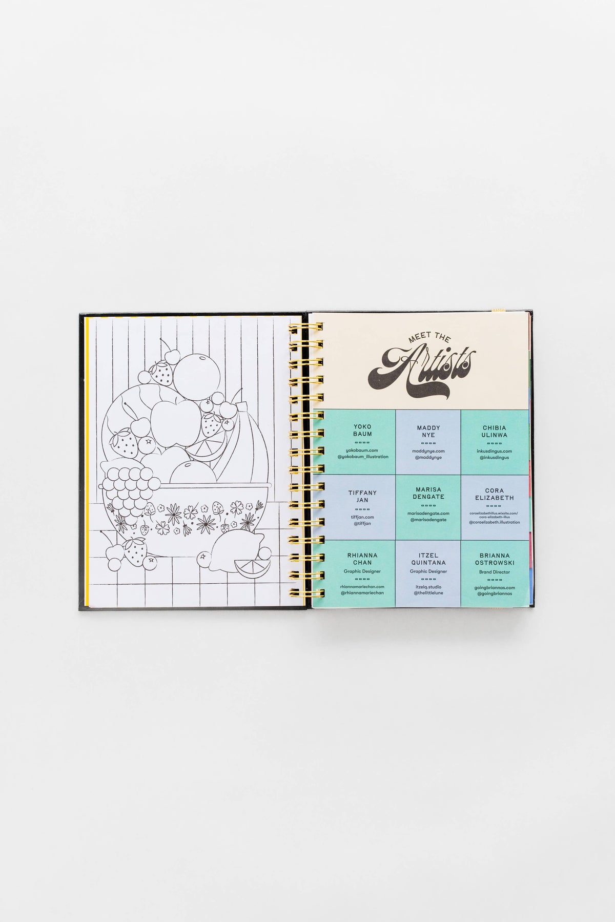 12 Month Planner Medium Spiral, Black Scandinavian Floral