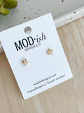 Gold Crown Earring Studs
