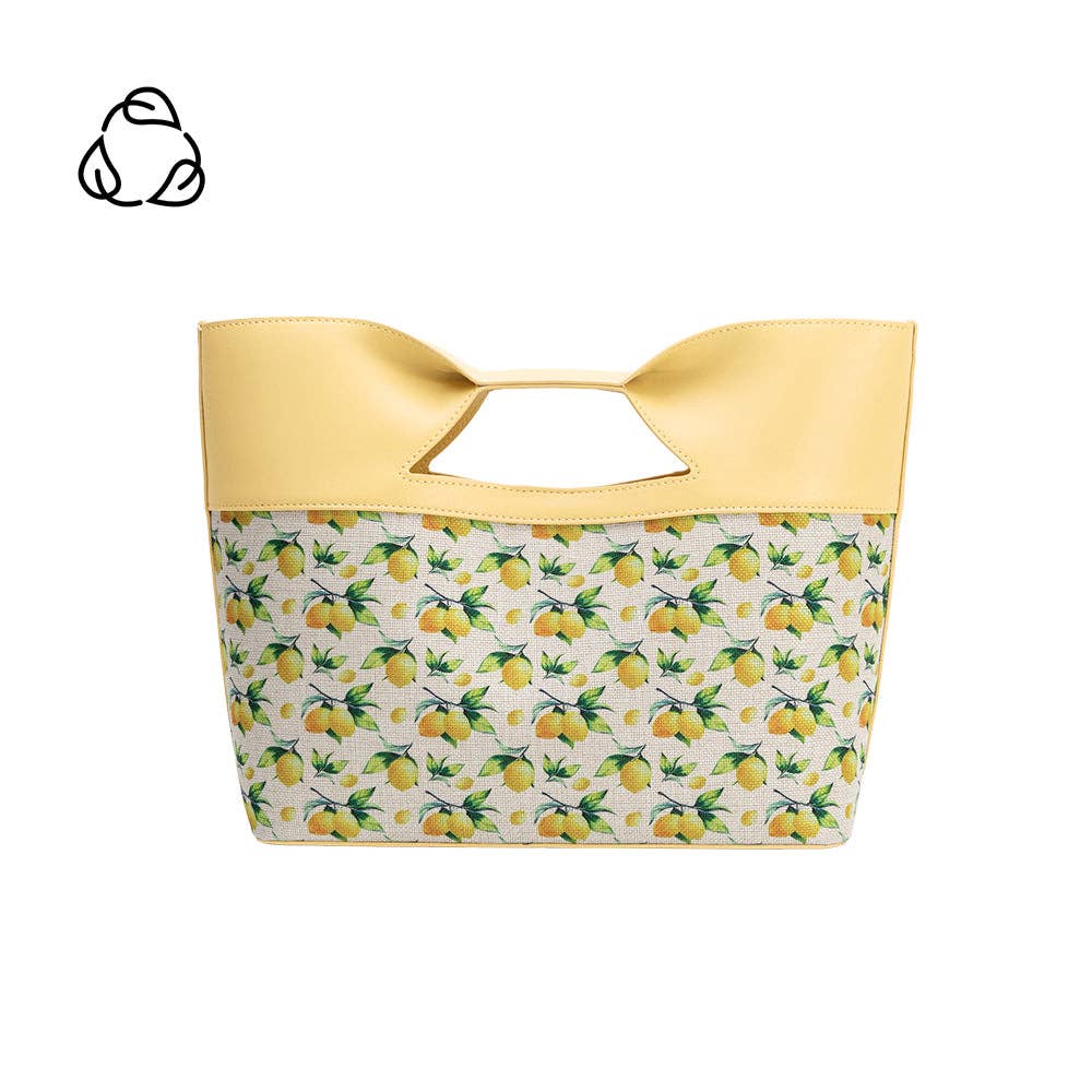 Jillian Yellow Lemon Recycled Vegan Leather Tote Bag